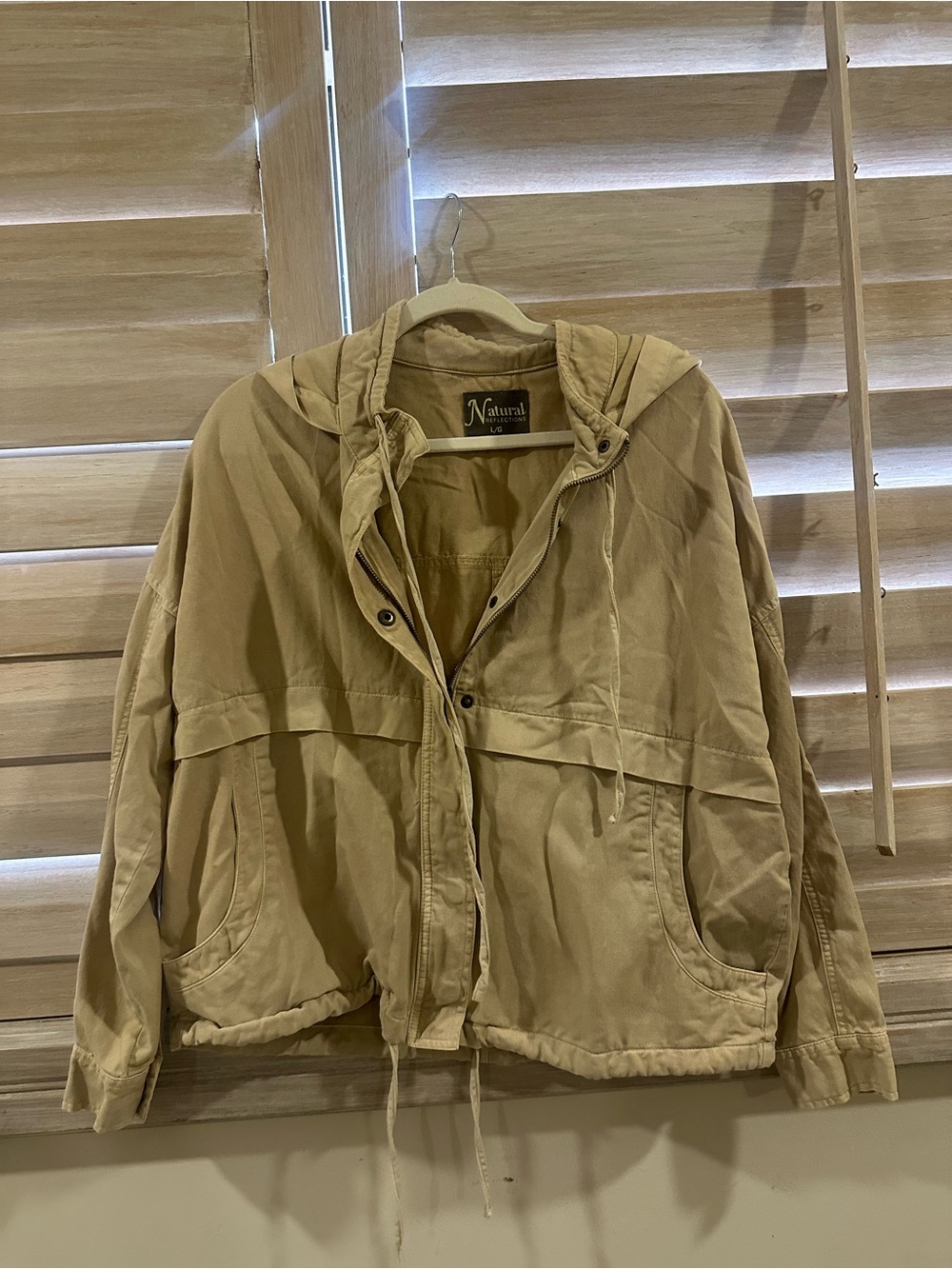 Naturalizer Beige Hooded Anorak Jacket